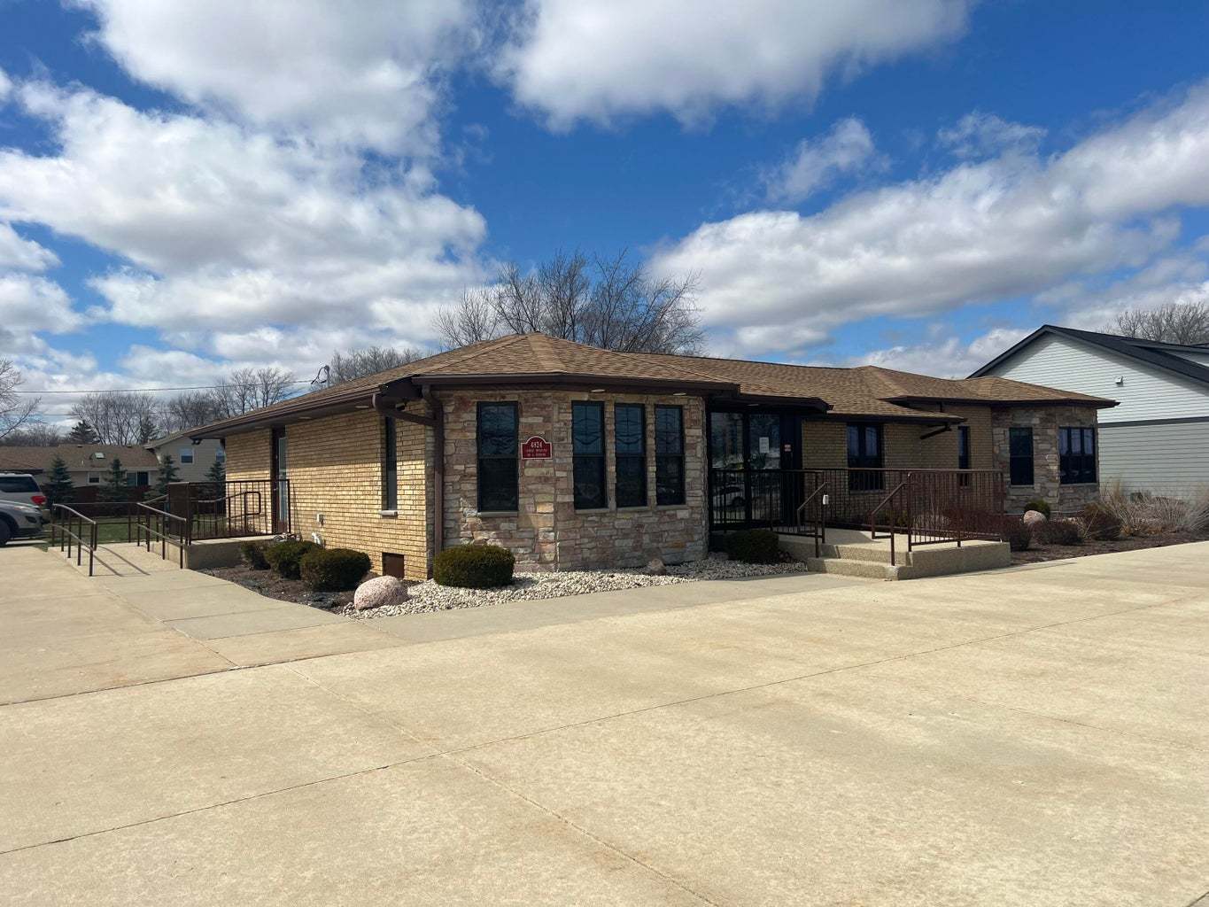 a view of a house with a patio