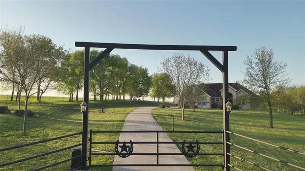 a view of a park from a large window