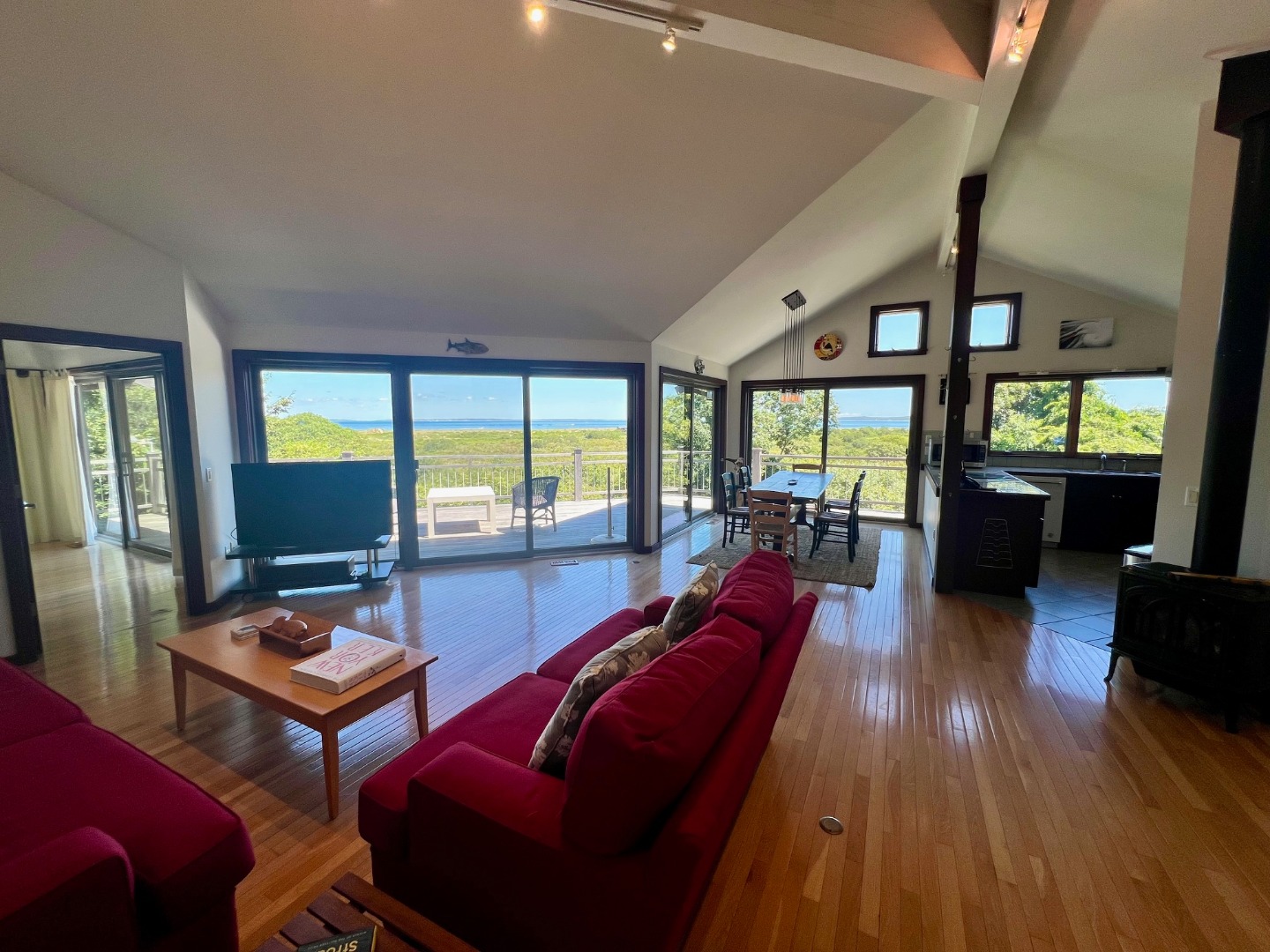 382 Lighthouse Road Aquinnah, MA 02535 - Photo 14 of 29 a living room with furniture and a large window