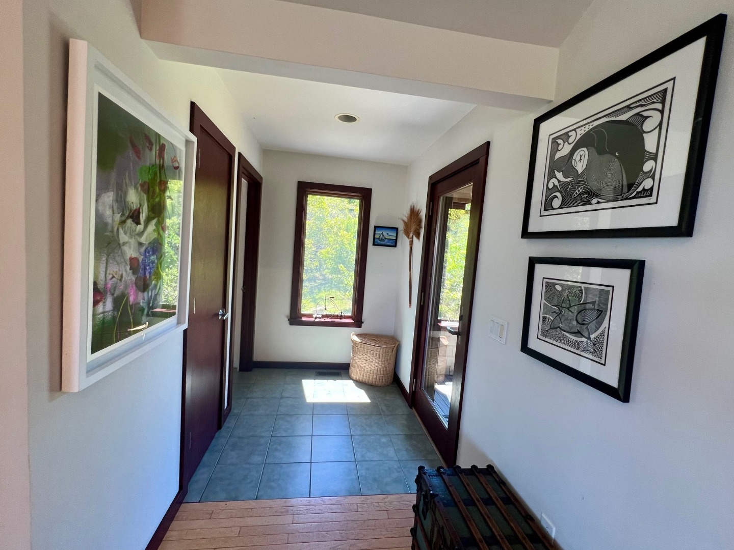 382 Lighthouse Road Aquinnah, MA 02535 - Photo 22 of 29 a view of a hallway with wooden floor and a window