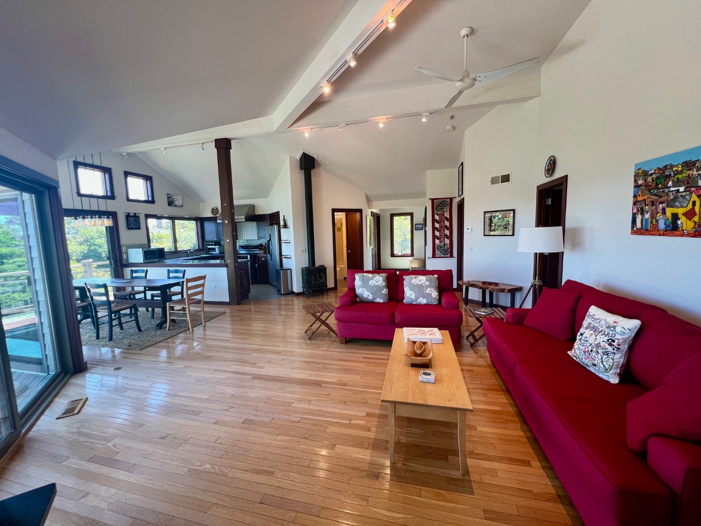 382 Lighthouse Road Aquinnah, MA 02535 - Photo 6 of 29 a living room with furniture and wooden floor