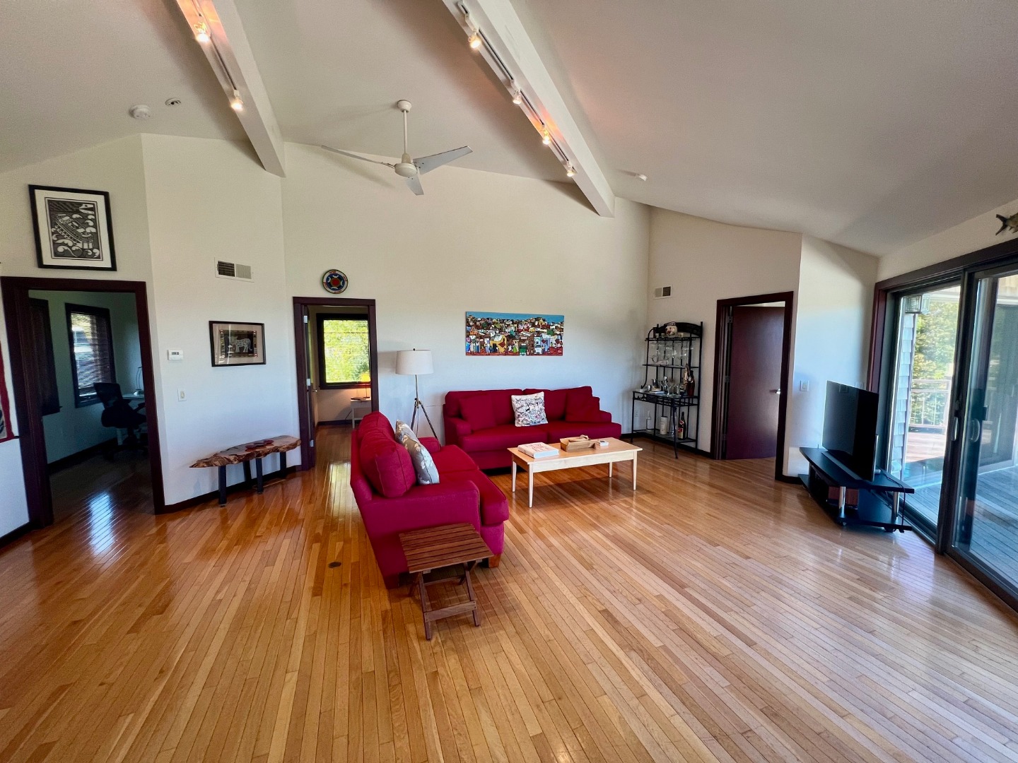 382 Lighthouse Road Aquinnah, MA 02535 - Photo 9 of 29 a living room with furniture and a wooden floor