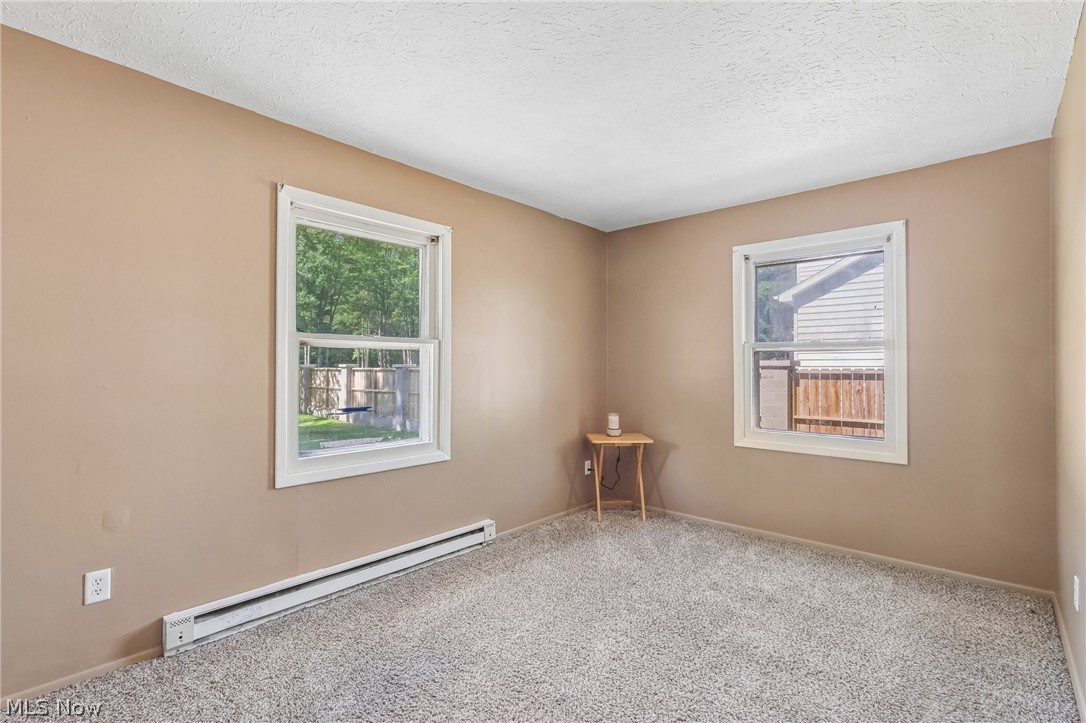 2960 Rome Rock Creek Road Rock Creek, OH 44084 - Photo 30 of 49 Carpeted room with neutral-toned walls, featuring two white-framed windows