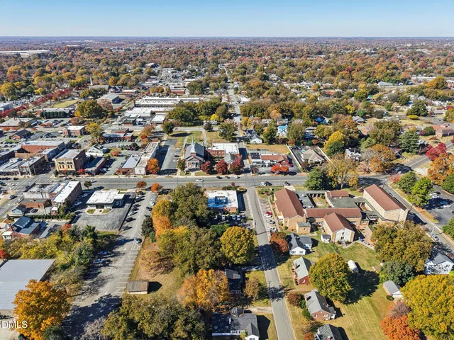an aerial view of a city