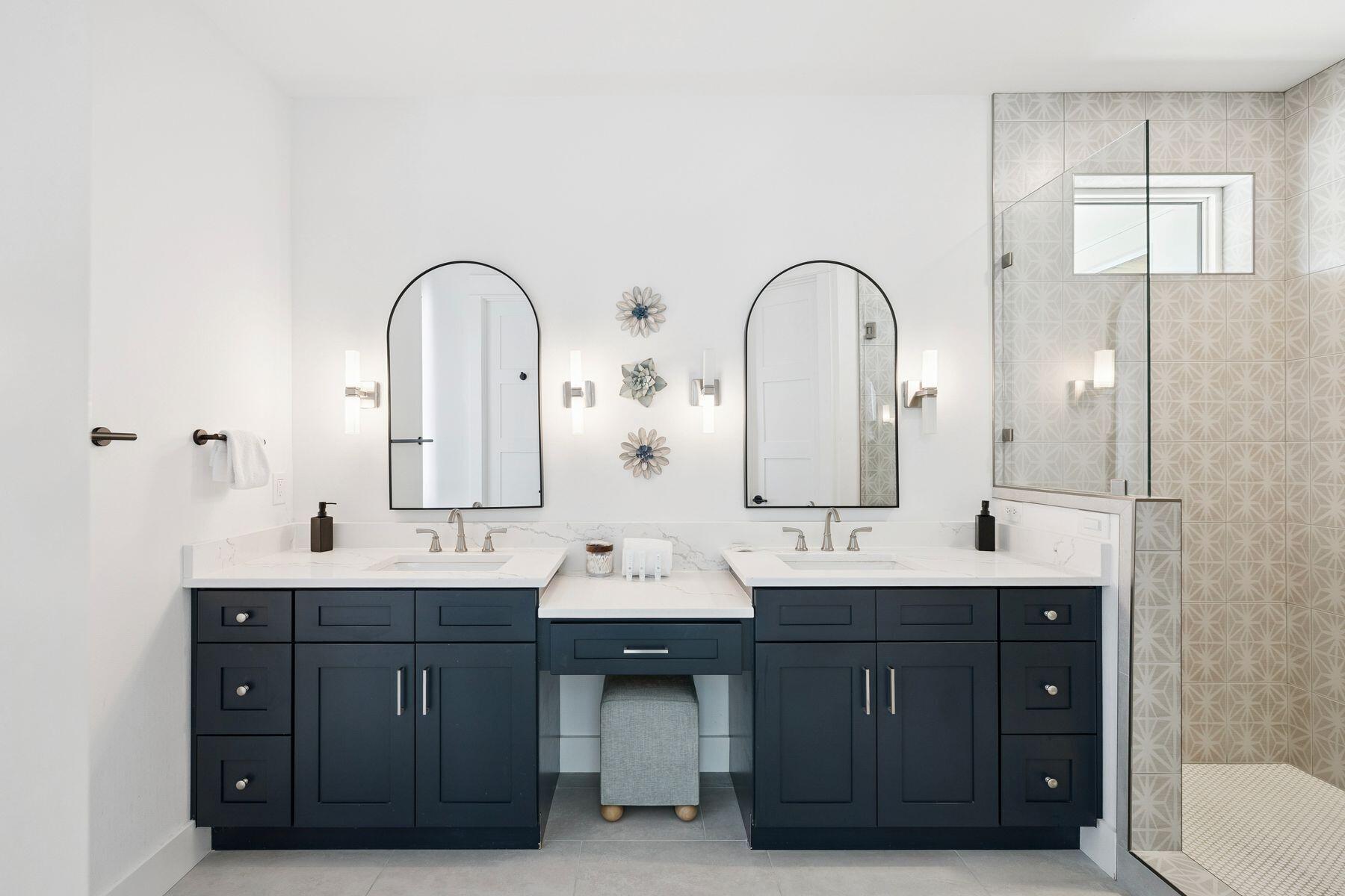 58 Santa Clara Street Santa Rosa Beach, FL 32459 - Photo 25 of 49 a bathroom with a double vanity sink mirror and double