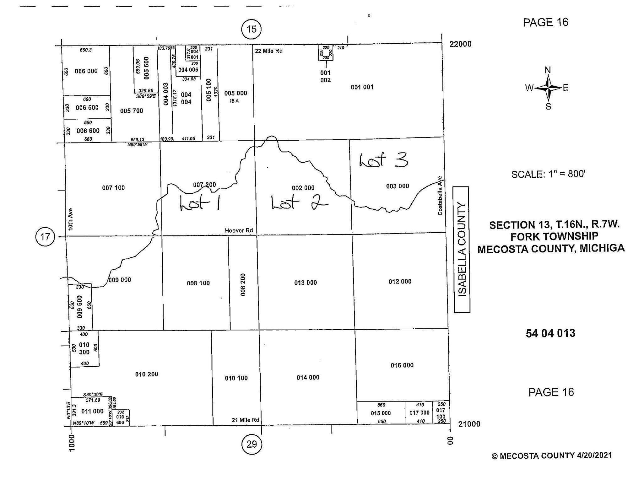 1 Hoover Road Barryton, MI 49305 - Photo 11 of 15 Hoover Rd Plat Map