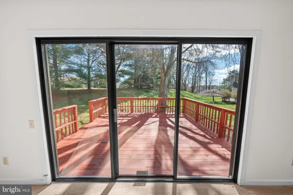 a view of a large window with an outdoor view