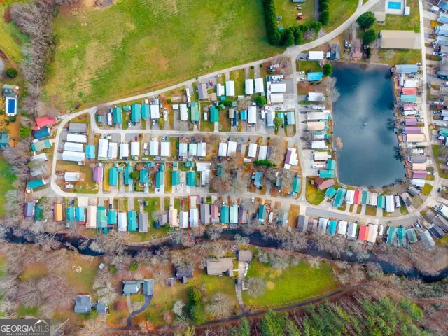 a view of a city with mountains in the background