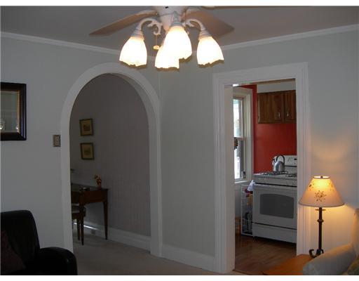 605 Chestnut Road Edgeworth, PA 15143 - Photo 6 of 16 Exterior Front. This shot is from the livingroom..looking into the kitchen and into the diningroom. Note the curved archway moldings.