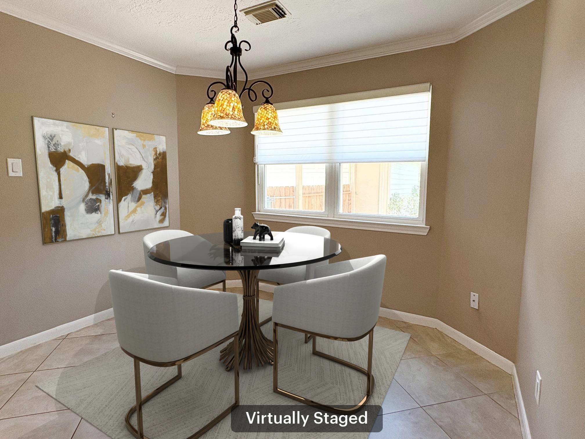 17706 Woodlode Lane Spring, TX 77379 - Photo 6 of 31 a dining room with furniture a chandelier and window