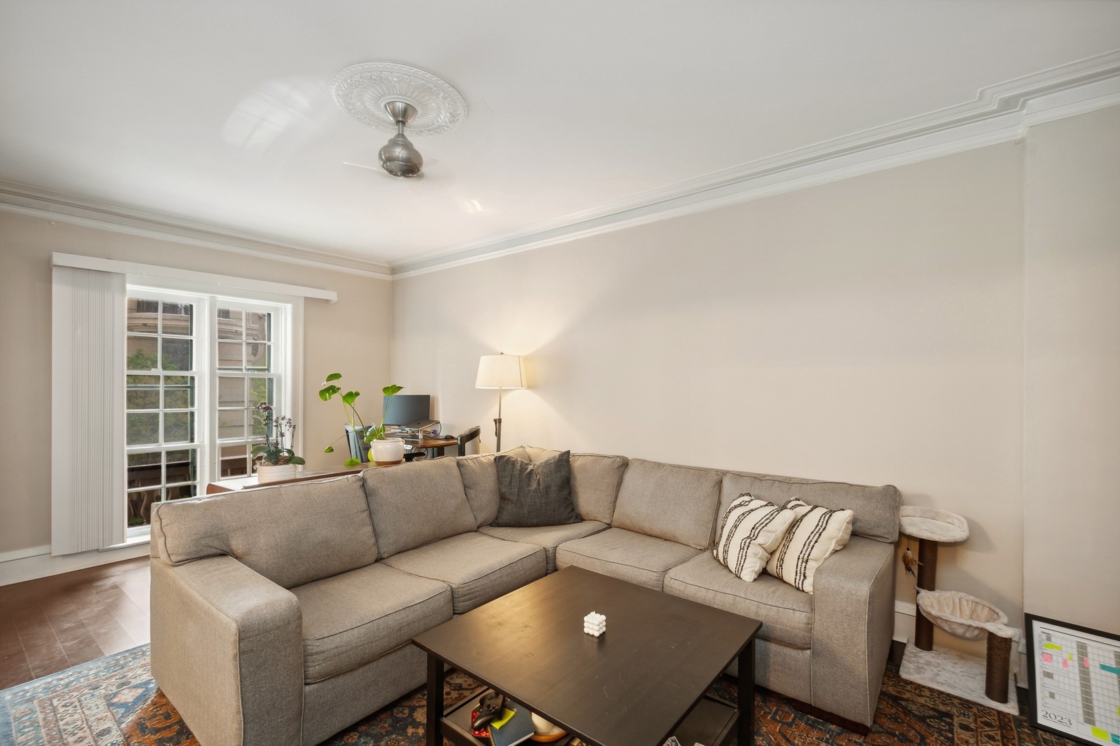400 West Deming Place, Unit 2K Chicago, IL 60614 - Photo 3 of 10 a living room with furniture and a large window