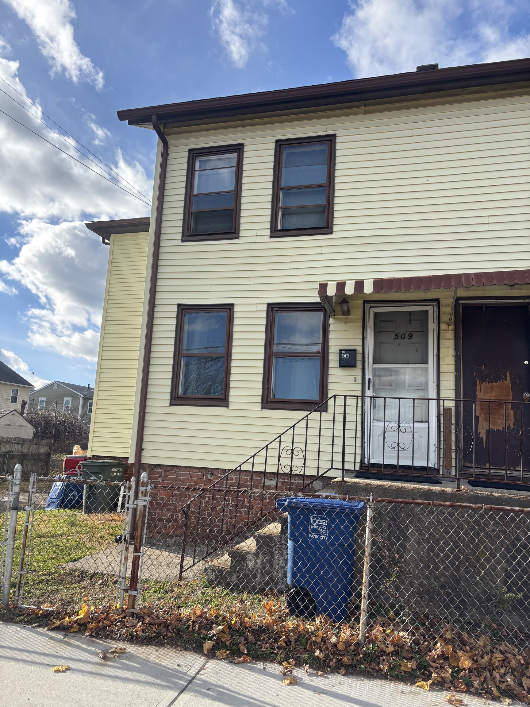 a front view of a house