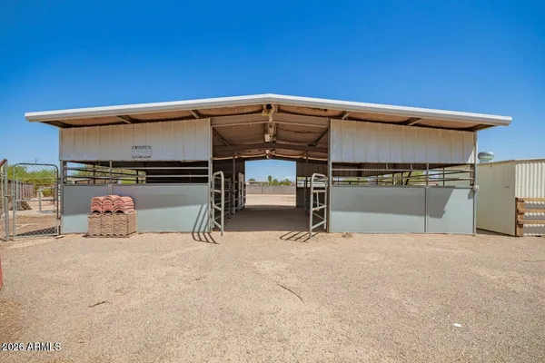 a view of a house with a street