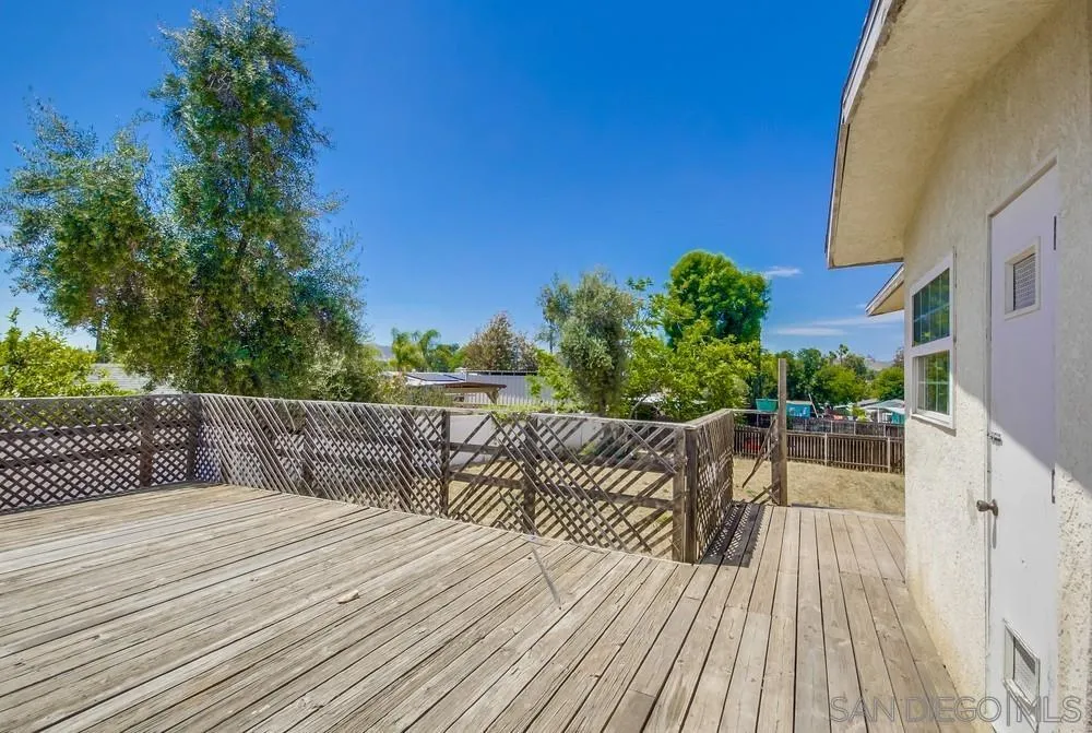12224 Lemon Crest Drive Lakeside, CA 92040 - Photo 50 of 61 a view of balcony with wooden floor and outdoor seating