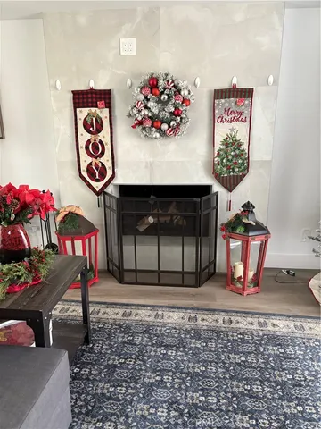 a view of a bench in a room