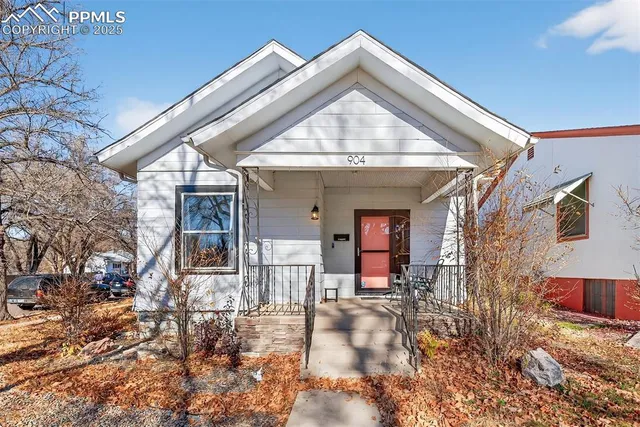 a view of a house with a porch