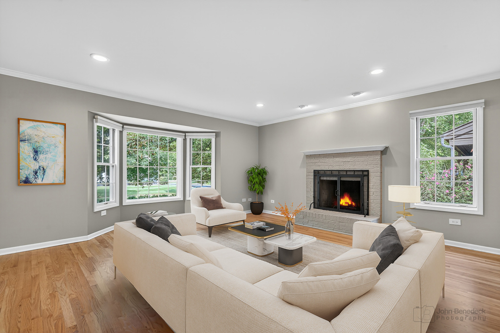 232 Long Hill Road Gurnee, IL 60031 - Photo 5 of 34 a living room with furniture and a fireplace