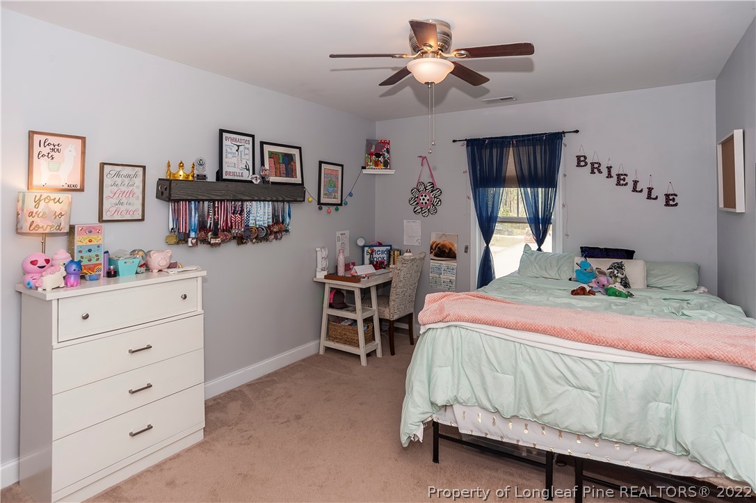 461 St Johns Loop Raeford, NC 28376 - Photo 48 of 50 a bedroom with a bed and a bookshelf