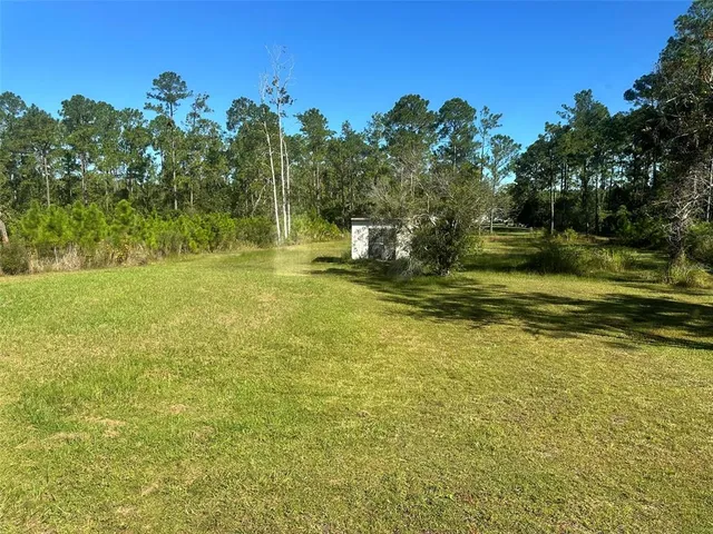 a view of a yard in front of the house