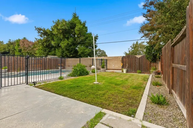 a backyard of a house
