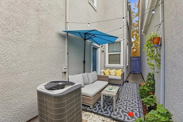 a front view of a house with garage