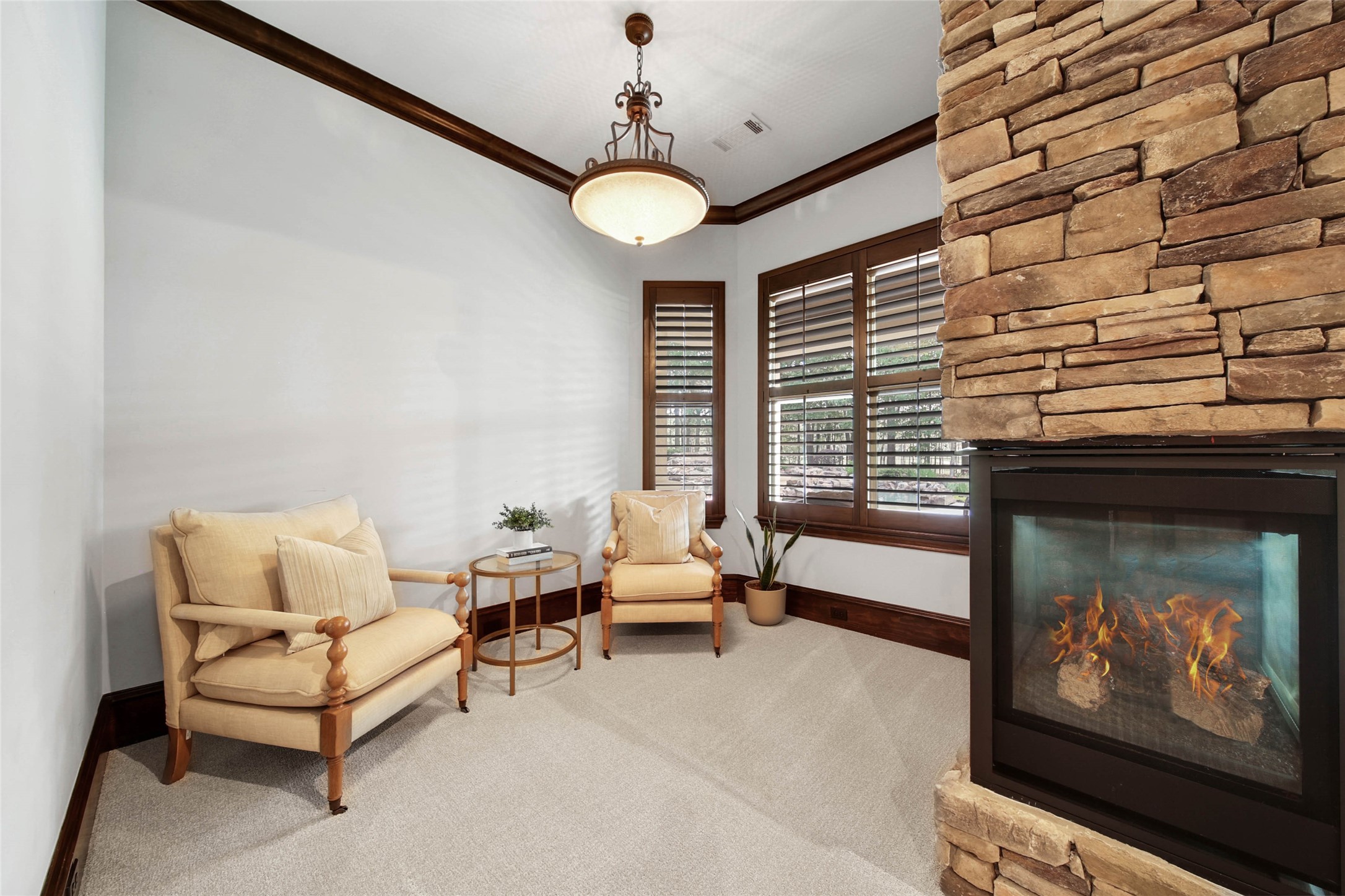 852 Eagle Pointe Montgomery, TX 77316 - Photo 22 of 48 a living room with furniture and a fireplace