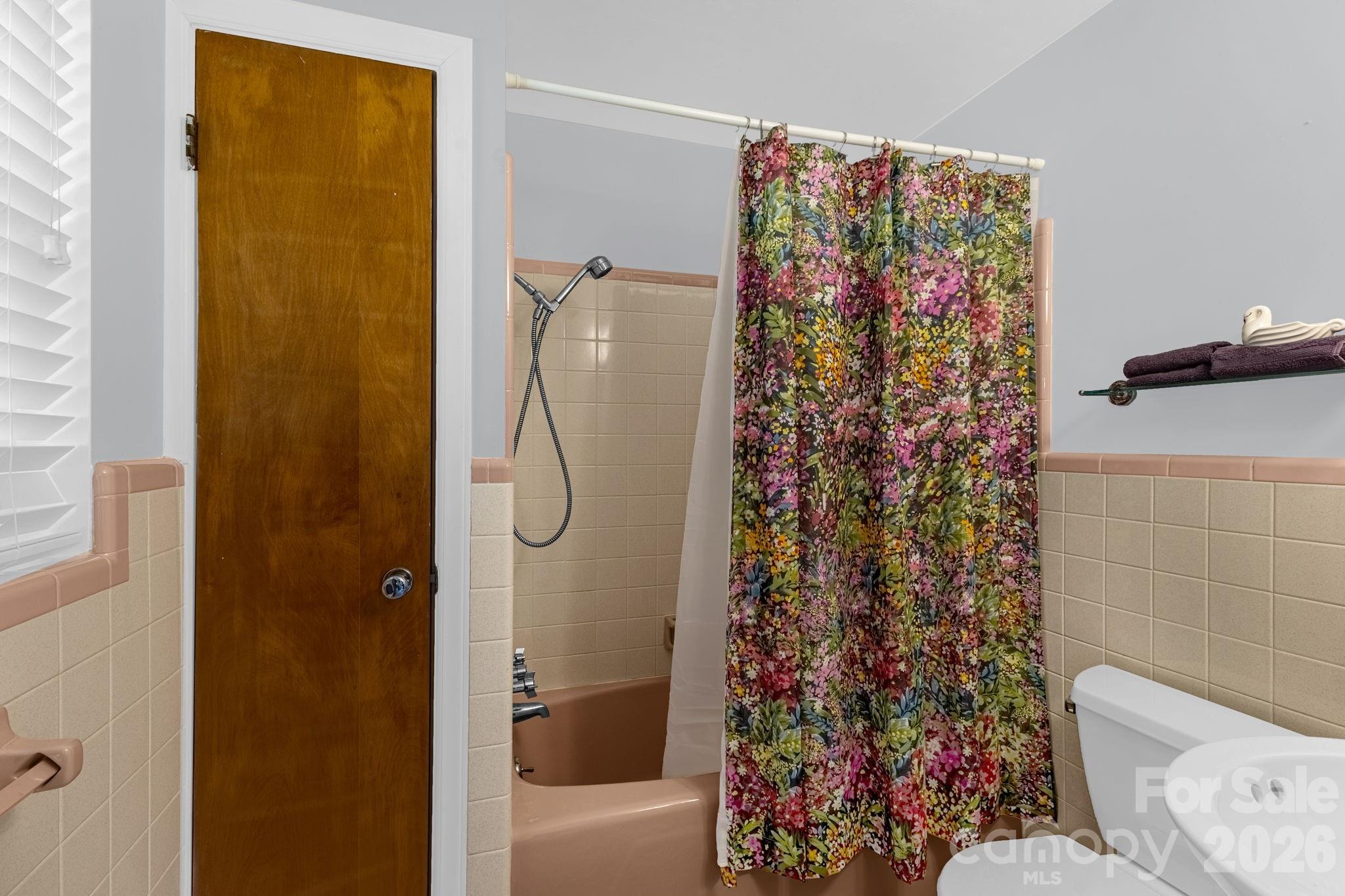 87 Rockwood Road Waynesville, NC 28786 - Photo 33 of 45 a bathroom with a shower curtain and a sink