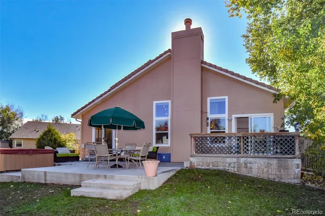 a view of a house with a patio