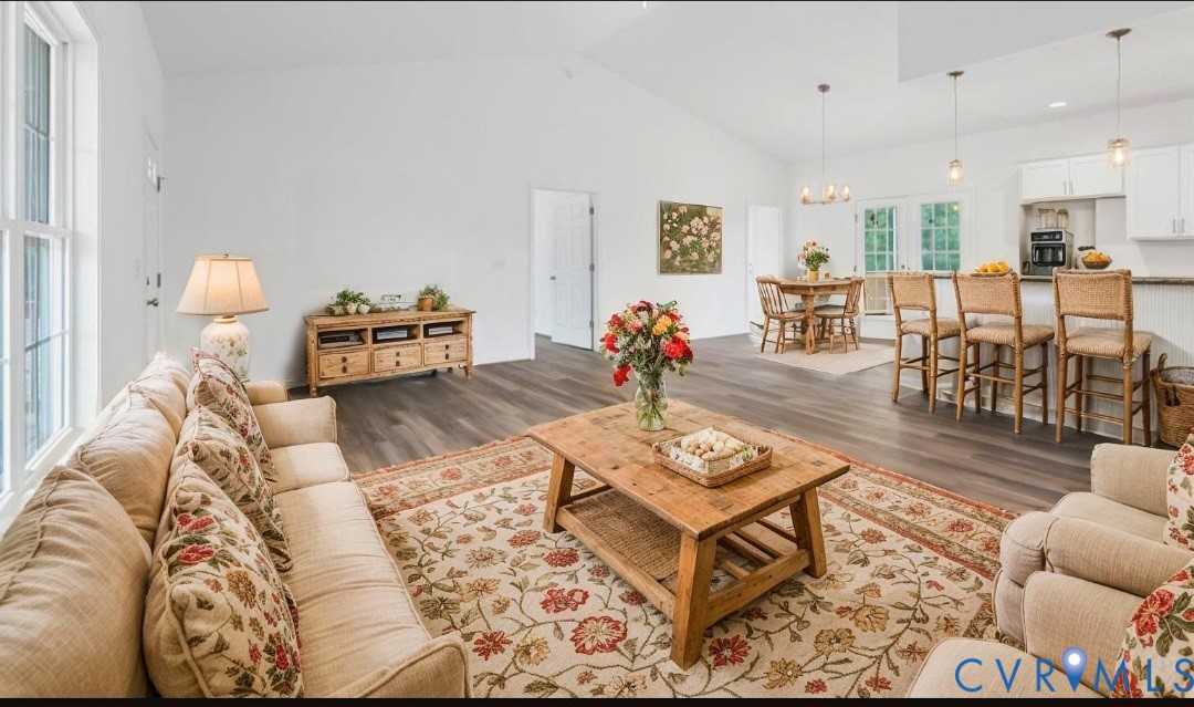 178 Barter Hill Road Cumberland, VA 23040 - Photo 11 of 34 Virtual staging of living room/Dining room