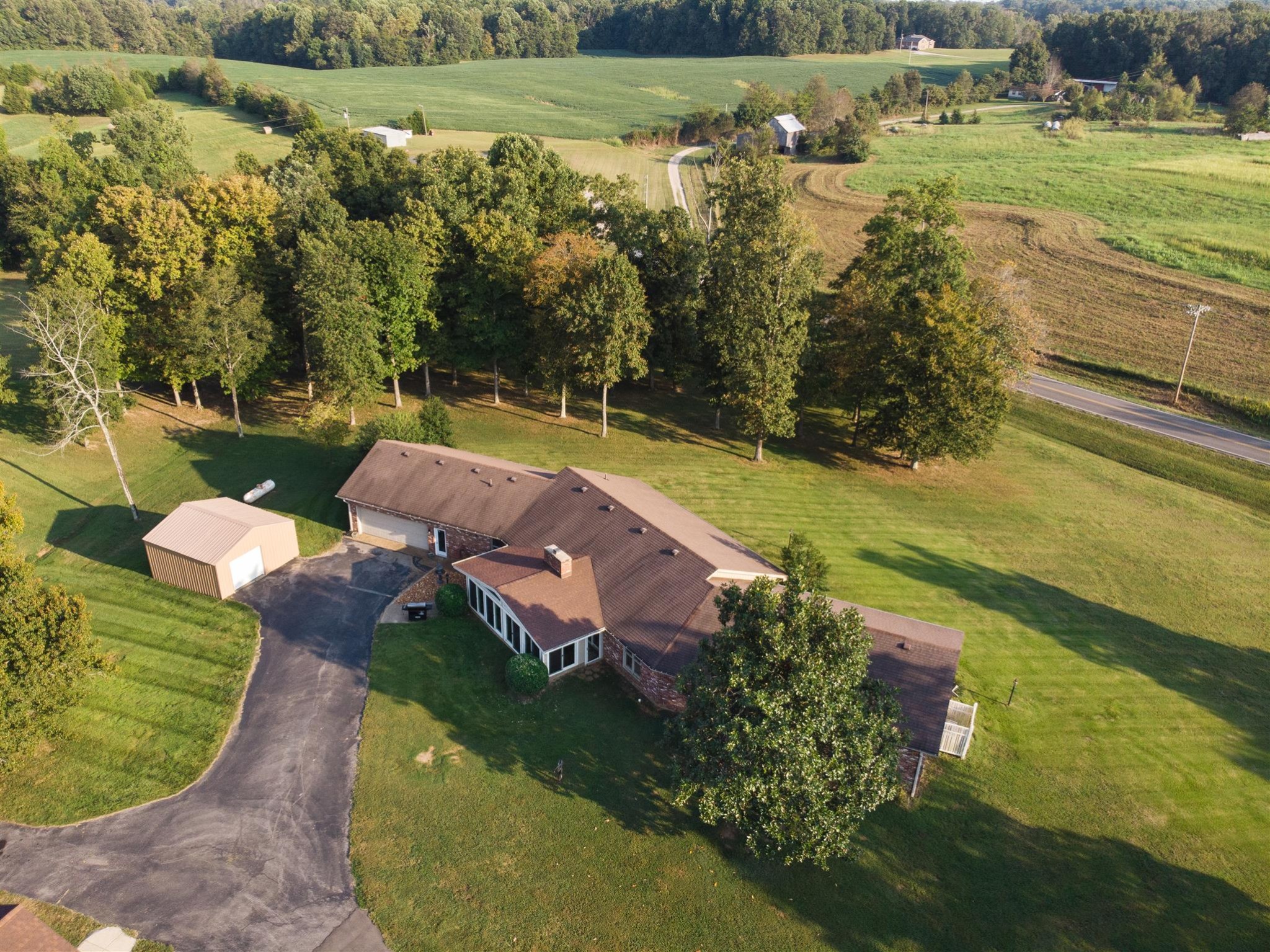 2732 Jack Teasley Road Pleasant View, TN 37146 - Photo 27 of 31 an aerial view of a house with a yard basket ball court and outdoor seating