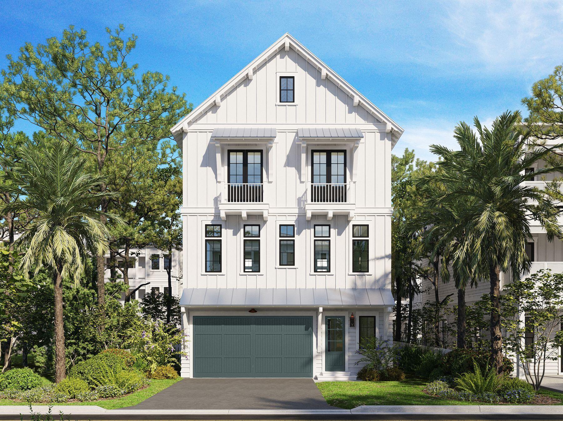 143 Grande Pointe Cir Inlet Beach Inlet Beach, FL 32461 - Photo 1 of 51 a view of a white house with large windows and a small yard