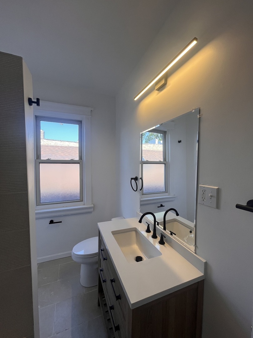 7955 South Elizabeth Street, Unit 2 Chicago, IL 60620 - Photo 9 of 10 a bathroom with a sink and a toilet