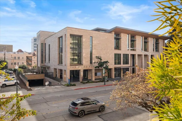 a front view of a building