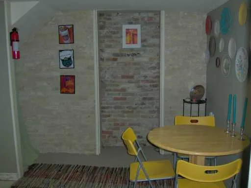 a view of hallway and cabinets