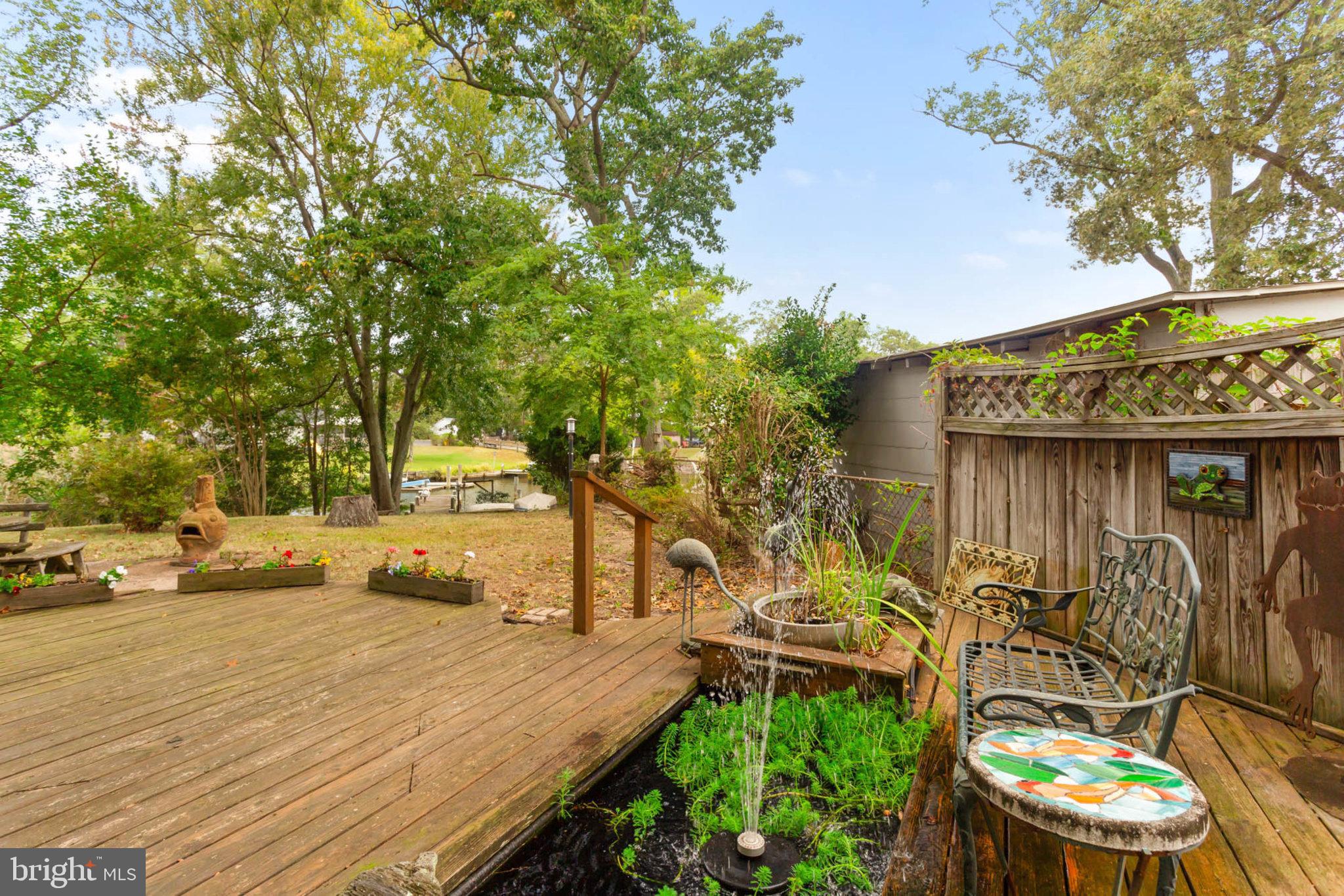 1024 Shore Acres Road Arnold, MD 21012 - Photo 42 of 63 Deck with Fountain