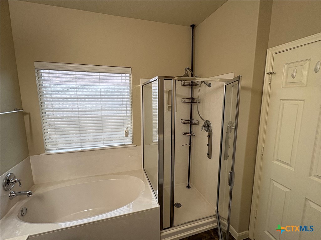 102 Wisteria Way San Marcos, TX 78666 - Photo 18 of 30 a bathroom with a shower and a tub