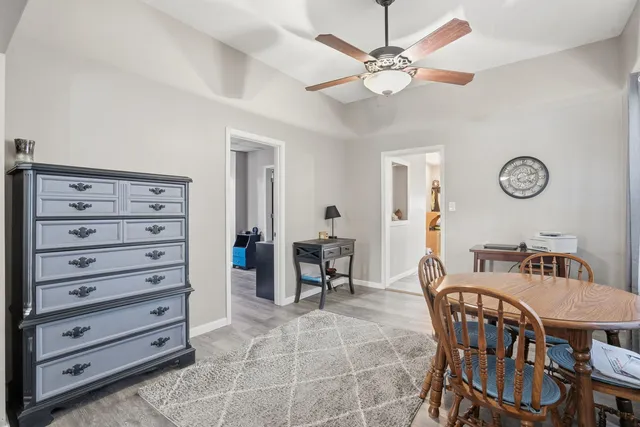 a view of a livingroom with furniture