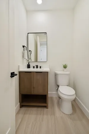a sink with a cabinets