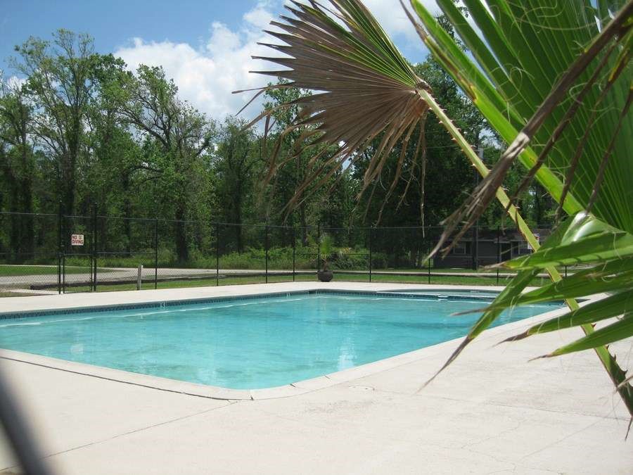 62 Laurel Court Cleveland, TX 77327 - Photo 22 of 28 a view of a swimming pool with a yard