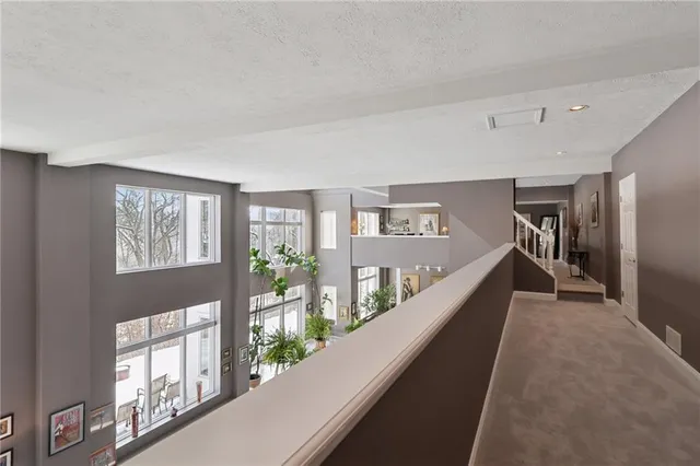 a view of a hallway with window