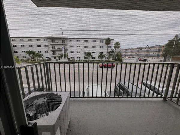 a city view from a balcony