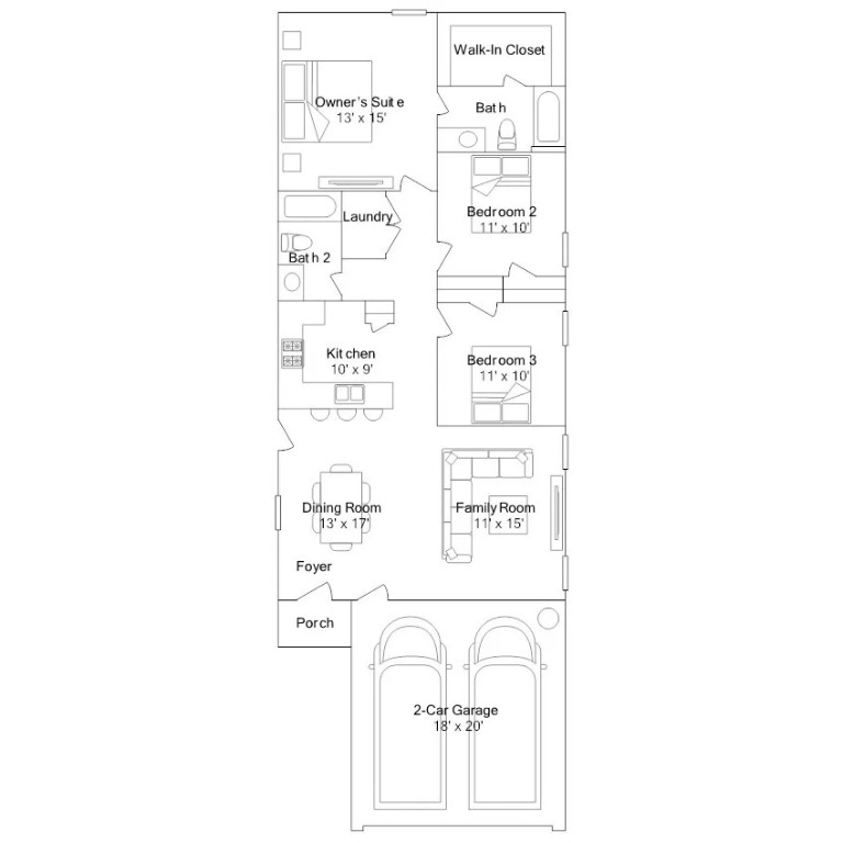 113 Marty Allen Loop Jarrell, TX 76537 - Photo 16 of 16 Floor Plan