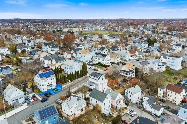 an aerial view of multiple house