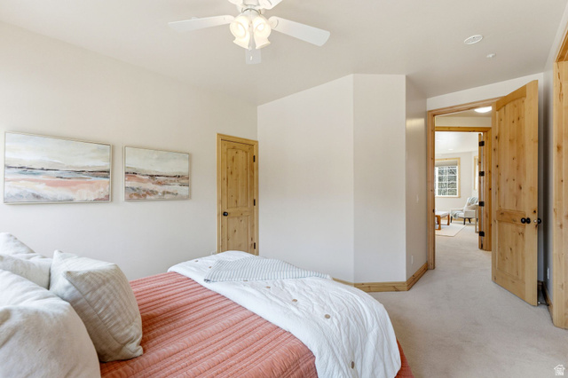 3026 Lower Saddleback Road Park City, UT 84098 - Photo 24 of 71 Carpeted bedroom featuring baseboards and ceiling fan