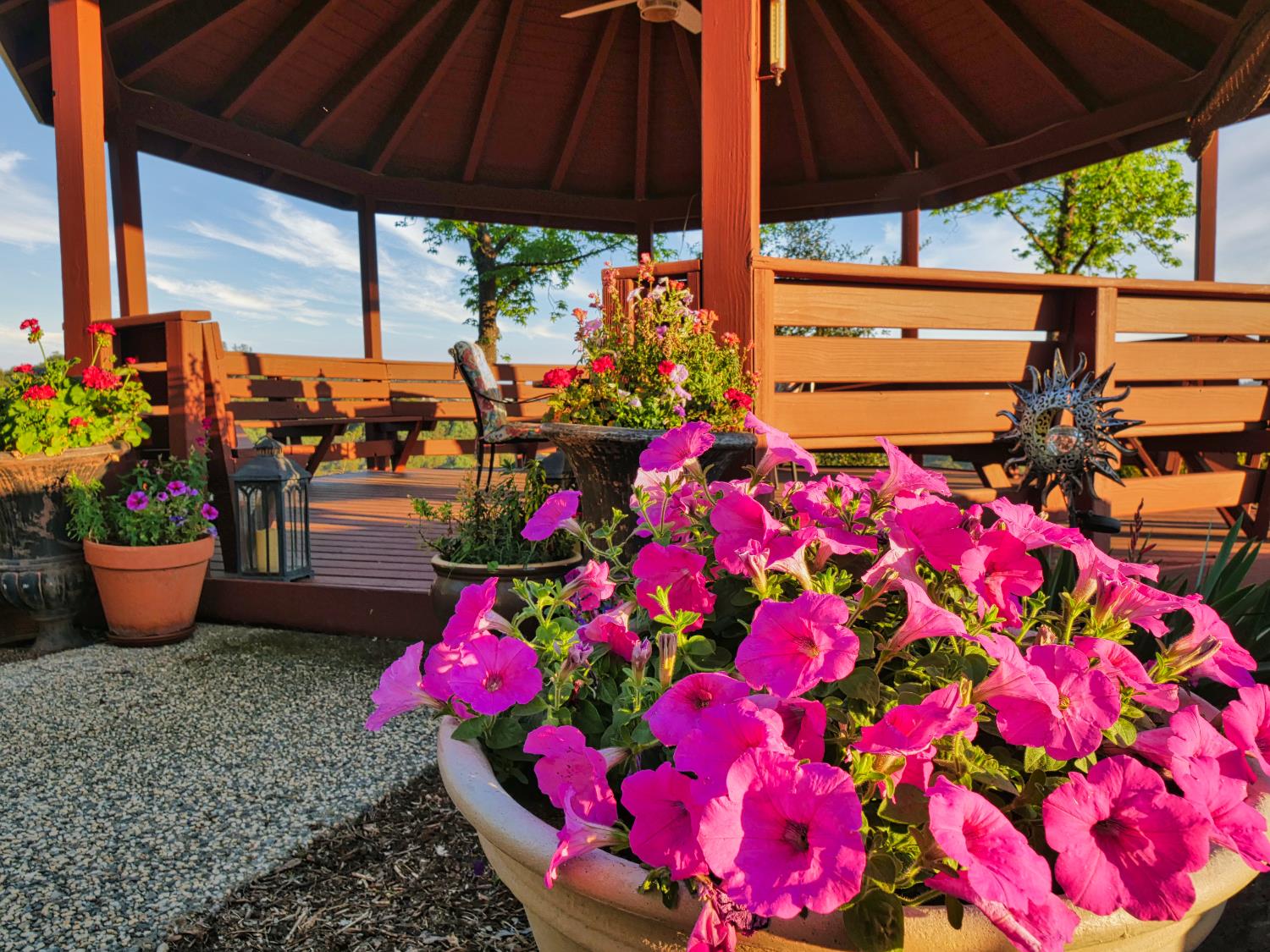2405 Greensboro Road Placerville, CA 95667 - Photo 55 of 99 a view of a patio with table and chairs under an umbrella