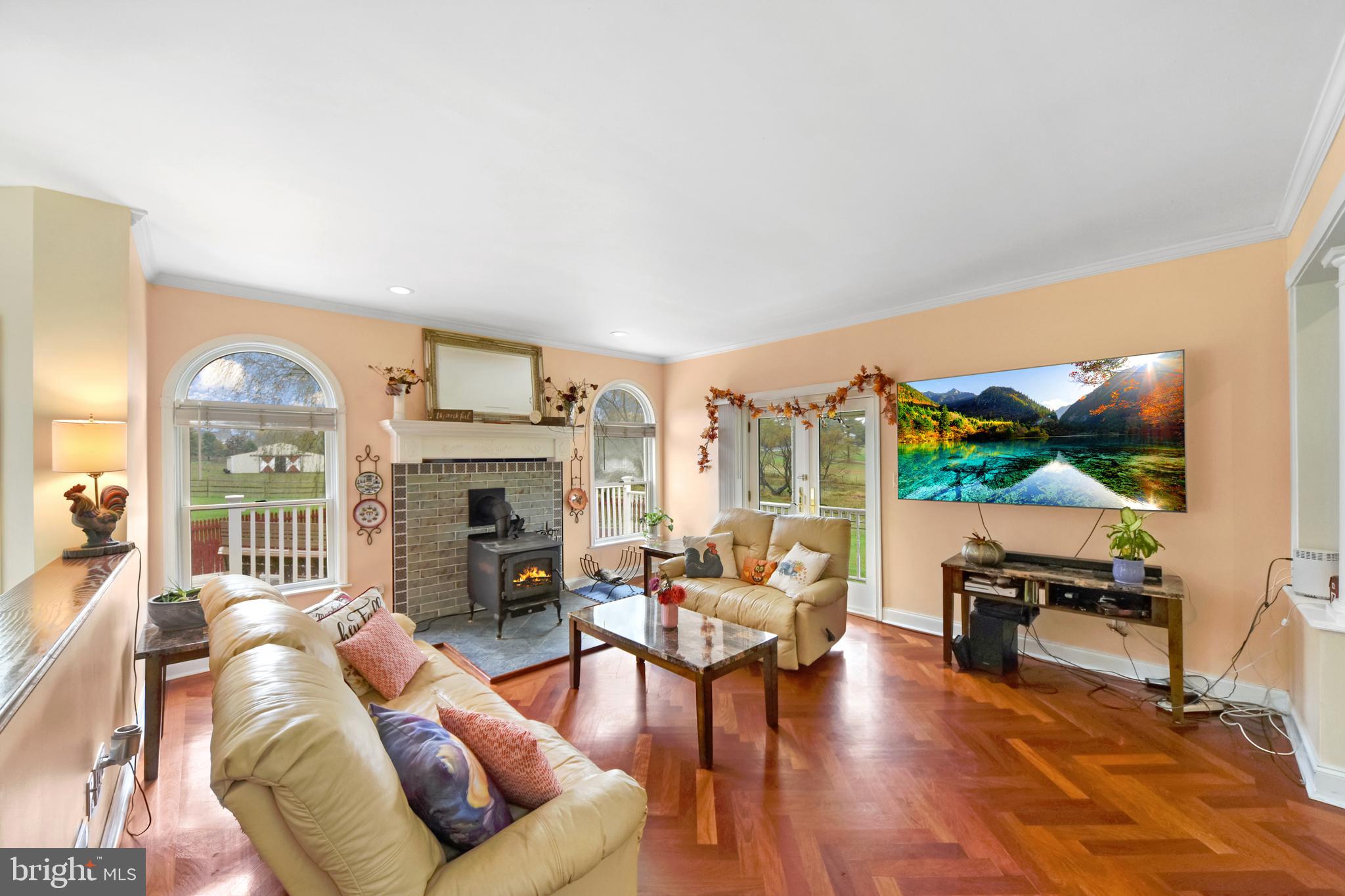 760 Gilbert Road Aberdeen, MD 21001 - Photo 15 of 50 a living room with furniture a fireplace and a flat screen tv
