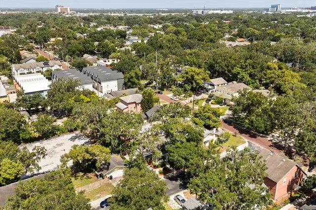 an aerial view of multiple house