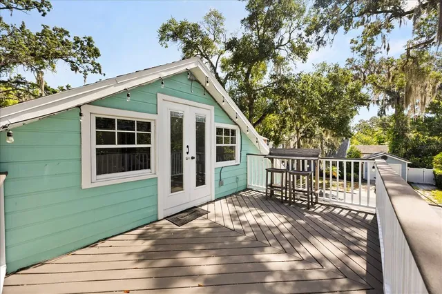 a view of a house with a deck
