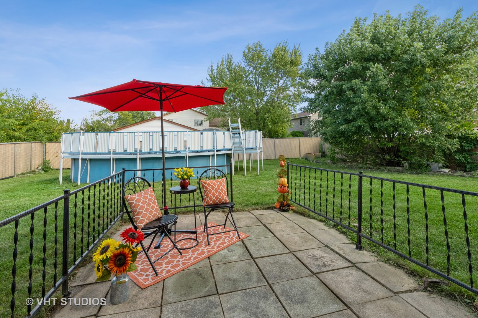57 Timberlane Road Matteson, IL 60443 - Photo 18 of 25 a view of a deck with furniture and a garden
