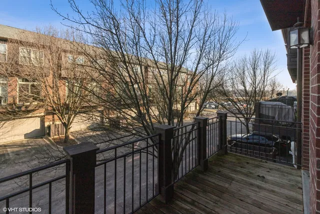 a view of deck and wooden floor